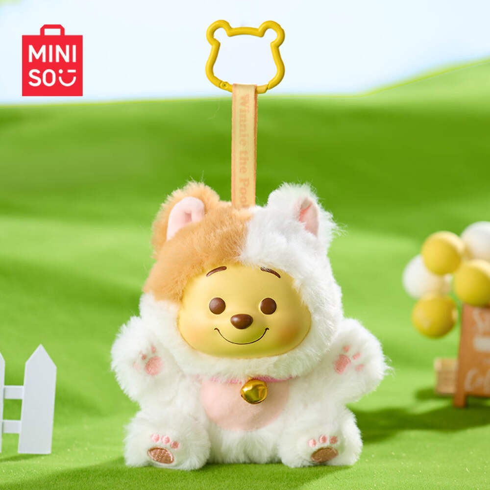 MINISO × Disney Winnie the Pooh “Naughty Team” Plush Pendant Keychain - Blind Box / Confirmed / Sealed Set