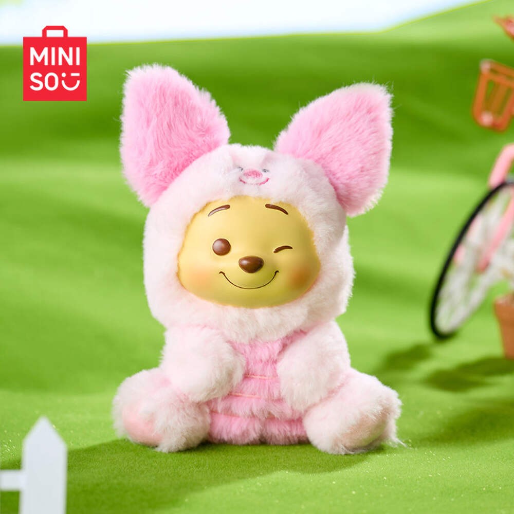MINISO × Disney Winnie the Pooh “Naughty Team” Plush Pendant Keychain - Blind Box / Confirmed / Sealed Set
