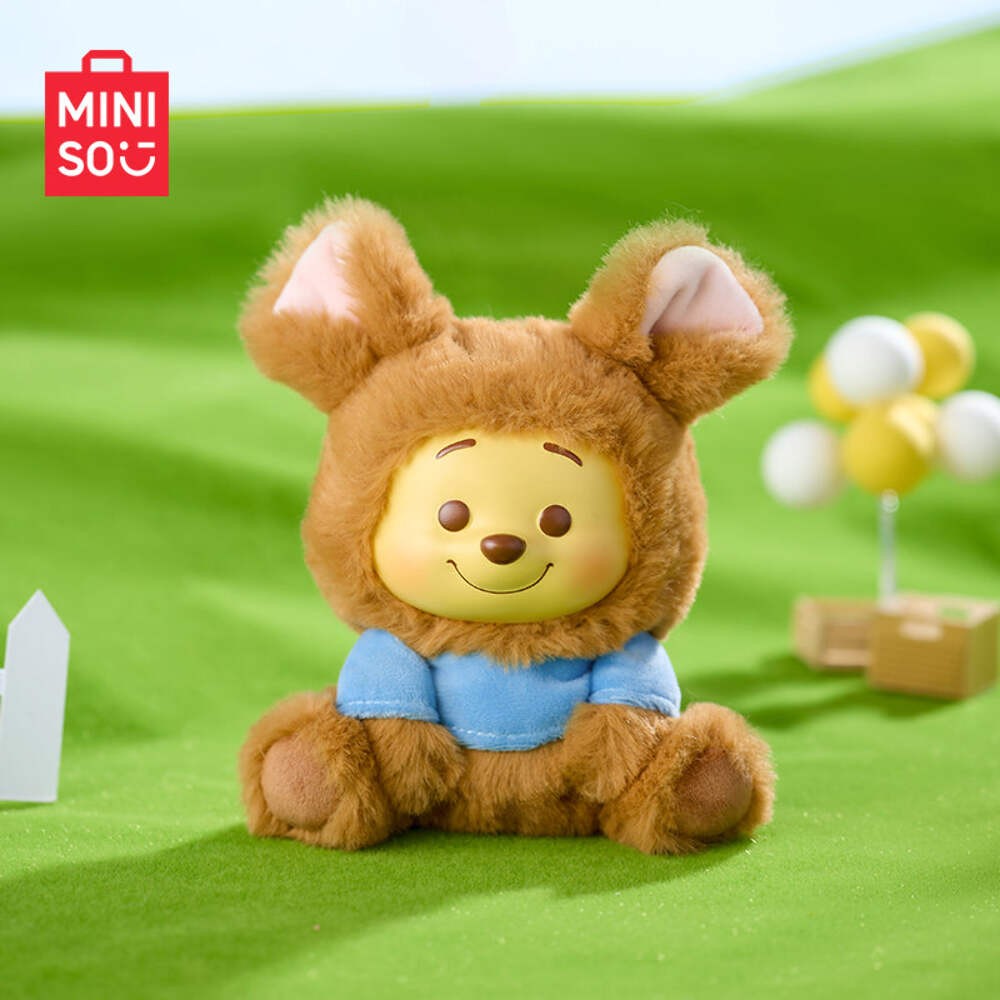 MINISO × Disney Winnie the Pooh “Naughty Team” Plush Pendant Keychain - Blind Box / Confirmed / Sealed Set