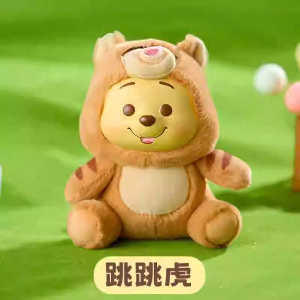MINISO × Disney Winnie the Pooh “Naughty Team” Plush Pendant Keychain - Blind Box / Confirmed / Sealed Set