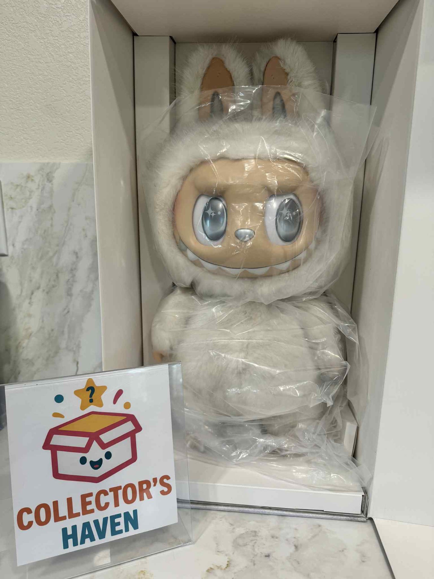 Pop Mart the Monsters Angel in Clouds Vinyl Face Plush Doll Labubu Authentic