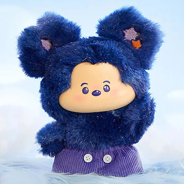 MINISO × Disney Mickey Mouse Head in the Clouds Plush Keychain – Blind Box / Confirmed / Sealed Set
