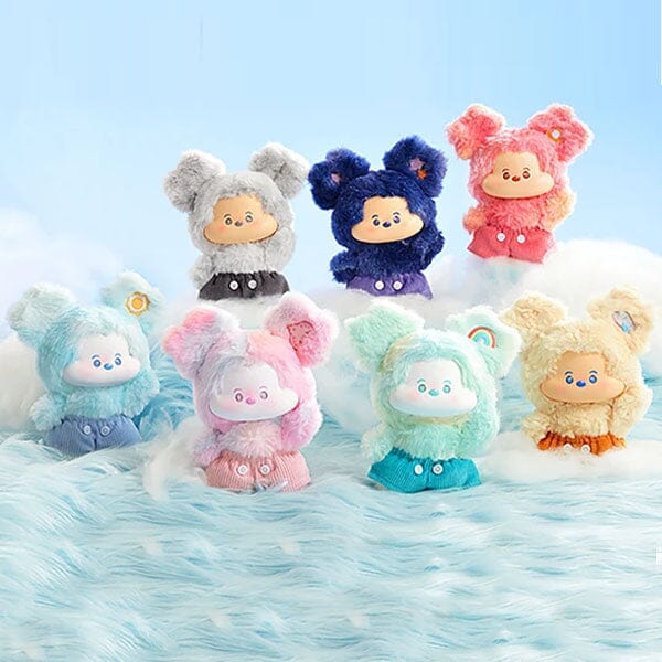 MINISO × Disney Mickey Mouse Head in the Clouds Plush Keychain – Blind Box / Confirmed / Sealed Set