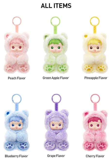 POP MART - Hacipupu Gummy Bear Series Vinyl Plush Pendant - Blind Box / Confirmed / Sealed Set