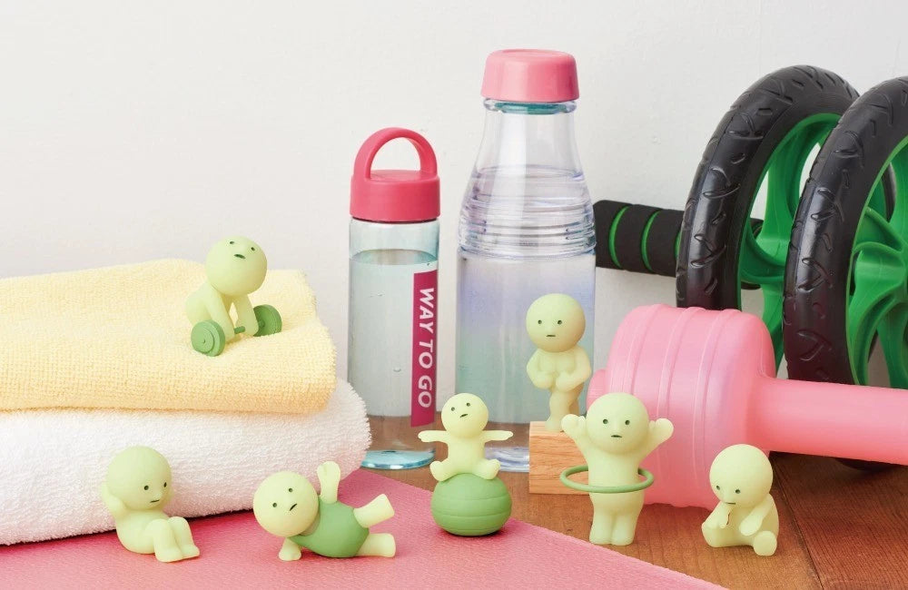 Smiski Exercising Series Set of 12 Glow in the Dark- Blind Box / Sealed Set