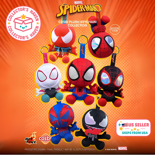 Hot Toys Cosbi Marvel Spider‑Man Blind Box Plush Keychain
