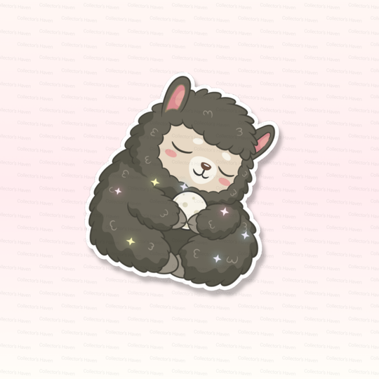 Stardust Snuggle Alpapa™ 3" Die-Cut Sticker
