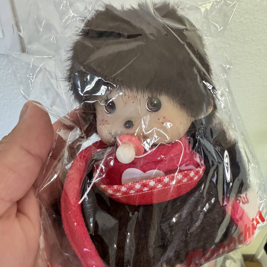 Monchhichi Styled Brown Plush Doll with tag size Key Chain Kawaii - Boy/Girl Authentic