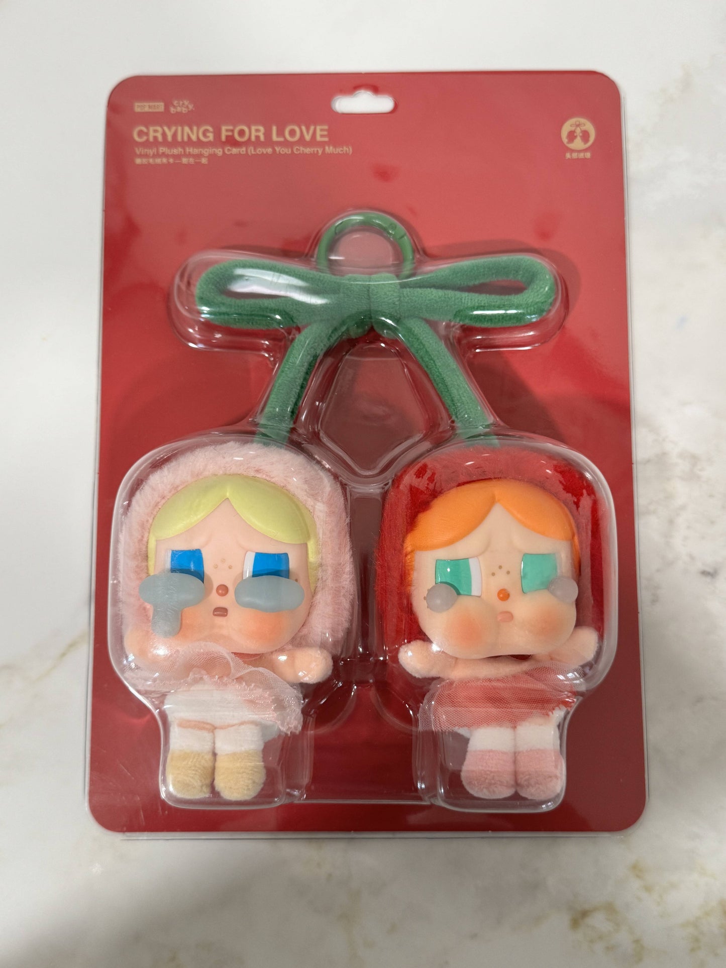 CRYBABY Crying For Love Series-Vinyl Plush Hanging Card (Love You Cherry Much)