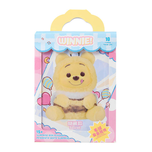 MINISO × Disney Winnie the Pooh “Naughty Team” Plush Pendant Keychain - Blind Box / Confirmed / Sealed Set