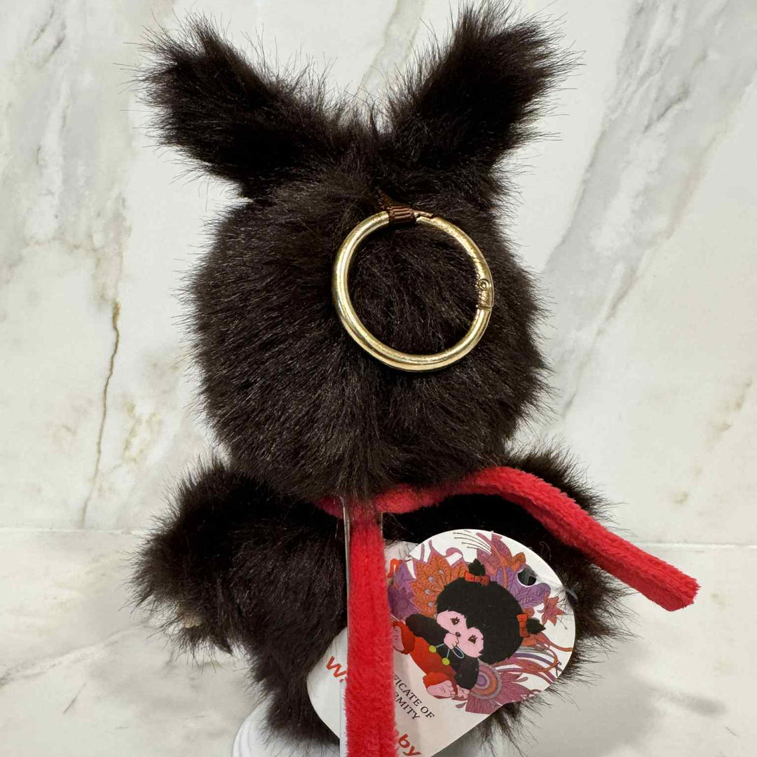 Monchhichi Styled Brown Plush Doll with tag size Key Chain Kawaii - Boy/Girl Authentic