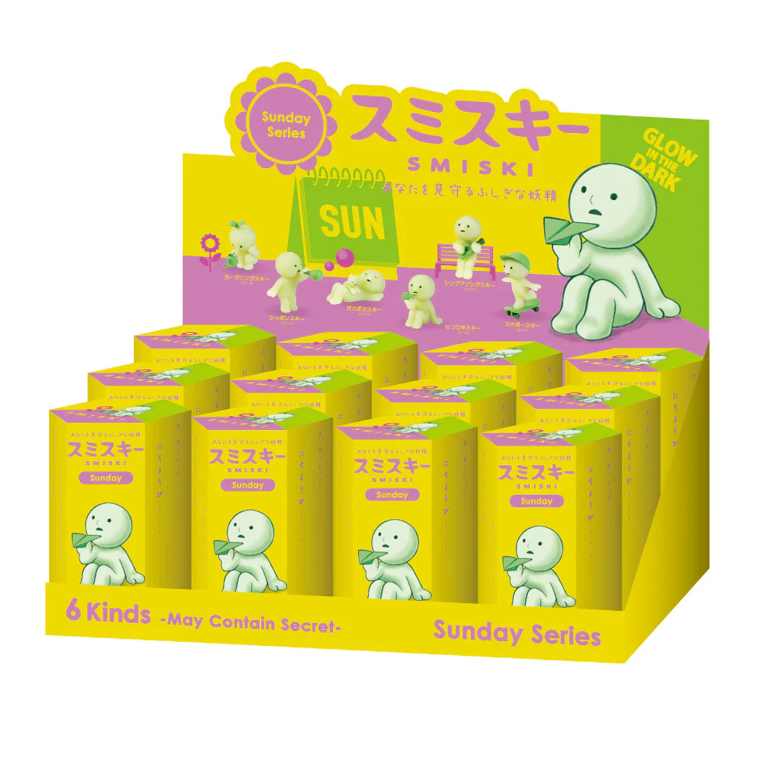 2025 Smiski Sunday Series Glow In The Dark – Blind Box / Sealed Set Figure Toy