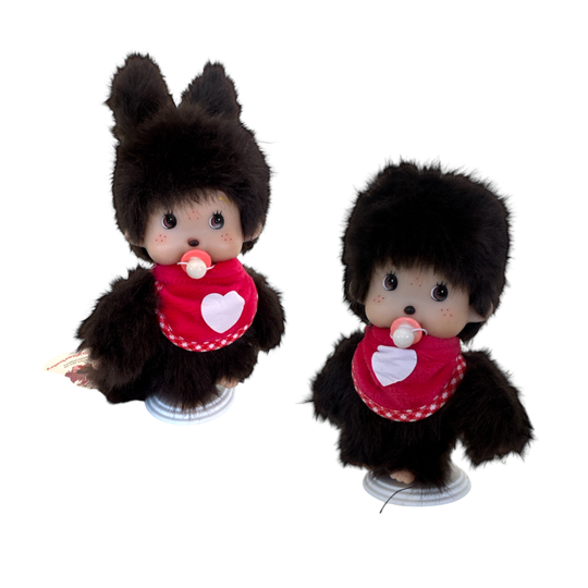 Monchhichi Styled Brown Plush Doll with tag size Key Chain Kawaii - Boy/Girl Authentic