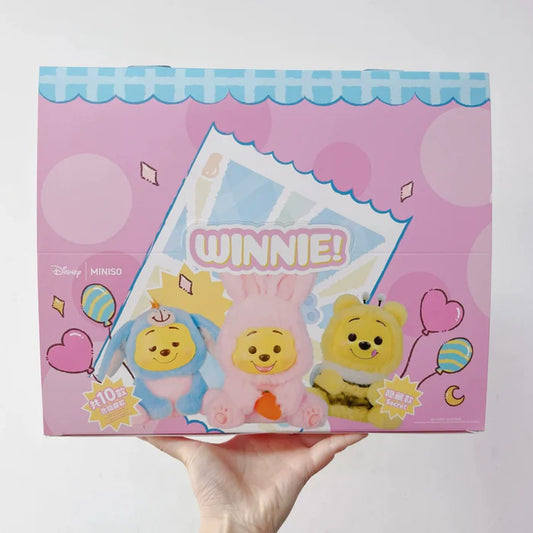 MINISO × Disney Winnie the Pooh “Naughty Team” Plush Pendant Keychain - Blind Box / Confirmed / Sealed Set