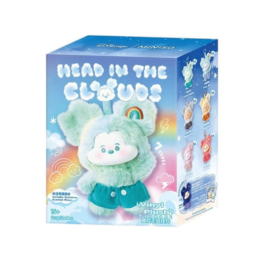 MINISO × Disney Mickey Mouse Head in the Clouds Plush Keychain – Blind Box / Confirmed / Sealed Set