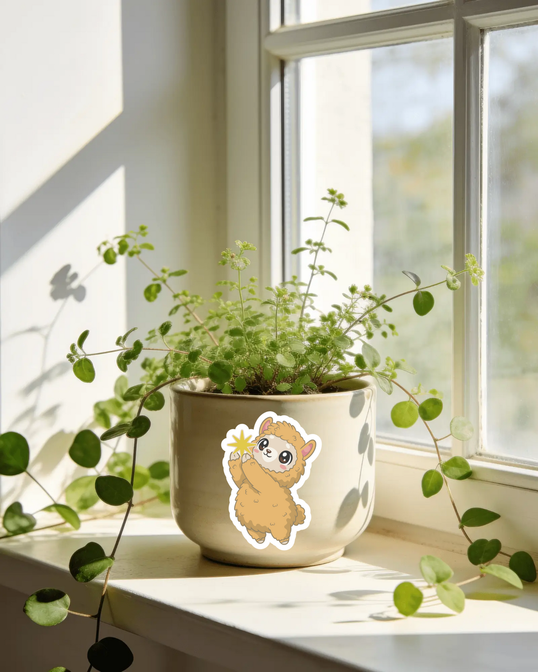 Lucky Star Alpapa™ 3" Die-Cut Sticker
