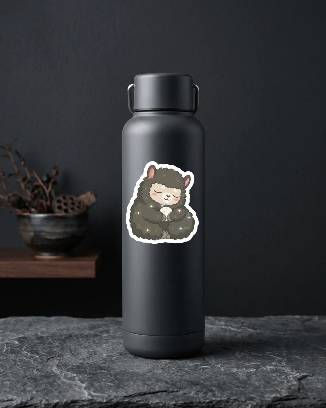Stardust Snuggle Alpapa™ 3" Die-Cut Sticker