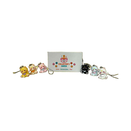 Mini Cat Phone Charms Lucky Figure - Collector's Haven Exclusive